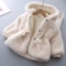 Super Warm Winter Girls Coat Mink Fur Padded, Thickened Hooded Coats Long Sleeve, Baby Kids Children Jacket Plush