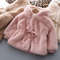 Super Warm Winter Girls Coat Mink Fur Padded, Thickened Hooded Coats Long Sleeve, Baby Kids Children Jacket Plush