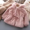 Super Warm Winter Girls Coat Mink Fur Padded, Thickened Hooded Coats Long Sleeve, Baby Kids Children Jacket Plush
