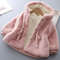 Super Warm Winter Girls Coat Mink Fur Padded, Thickened Hooded Coats Long Sleeve, Baby Kids Children Jacket Plush