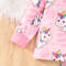 Pink Rainbow Unicorn Pajama Set for Baby Girls, 2PC Long Pants Pajamas with Full Print, Soft Skin-Friendly Fabric