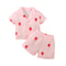 2PCS Pajama Set, Cartoon Cute Pattern Short Sleeved Top, Shorts, Comfortable & Soft Summer Home Wear for Baby Boy, Girl