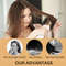 3 in 1 Hot Air Brush with Negative Ion Blow and Comb, Straight and Curl Hair Curler Wand, Dryer Brush for Styling