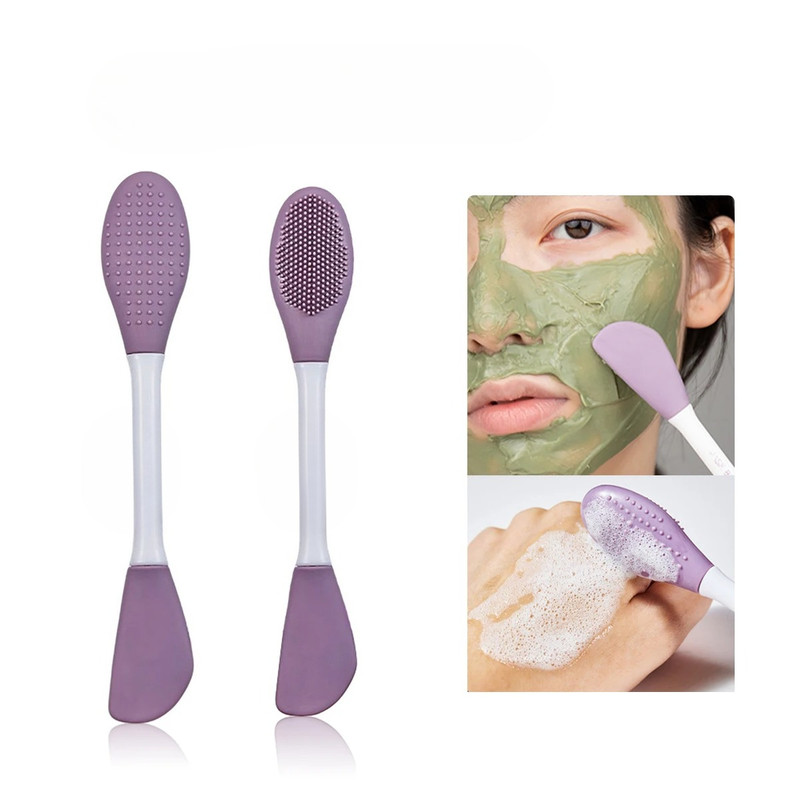 2 In1 Scrub Blackhead Silicone Facial Cleansing Brush, Mask Brush, Exfoliator Deep Cleaning Tools for Pore Facial Skin