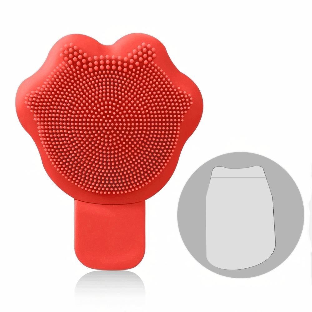 2 in 1 Silicone Facial Cleansing Brush Soft Head, Deep Pore Exfoliation Tool, Gentle Face Cleaner Fragrance Free