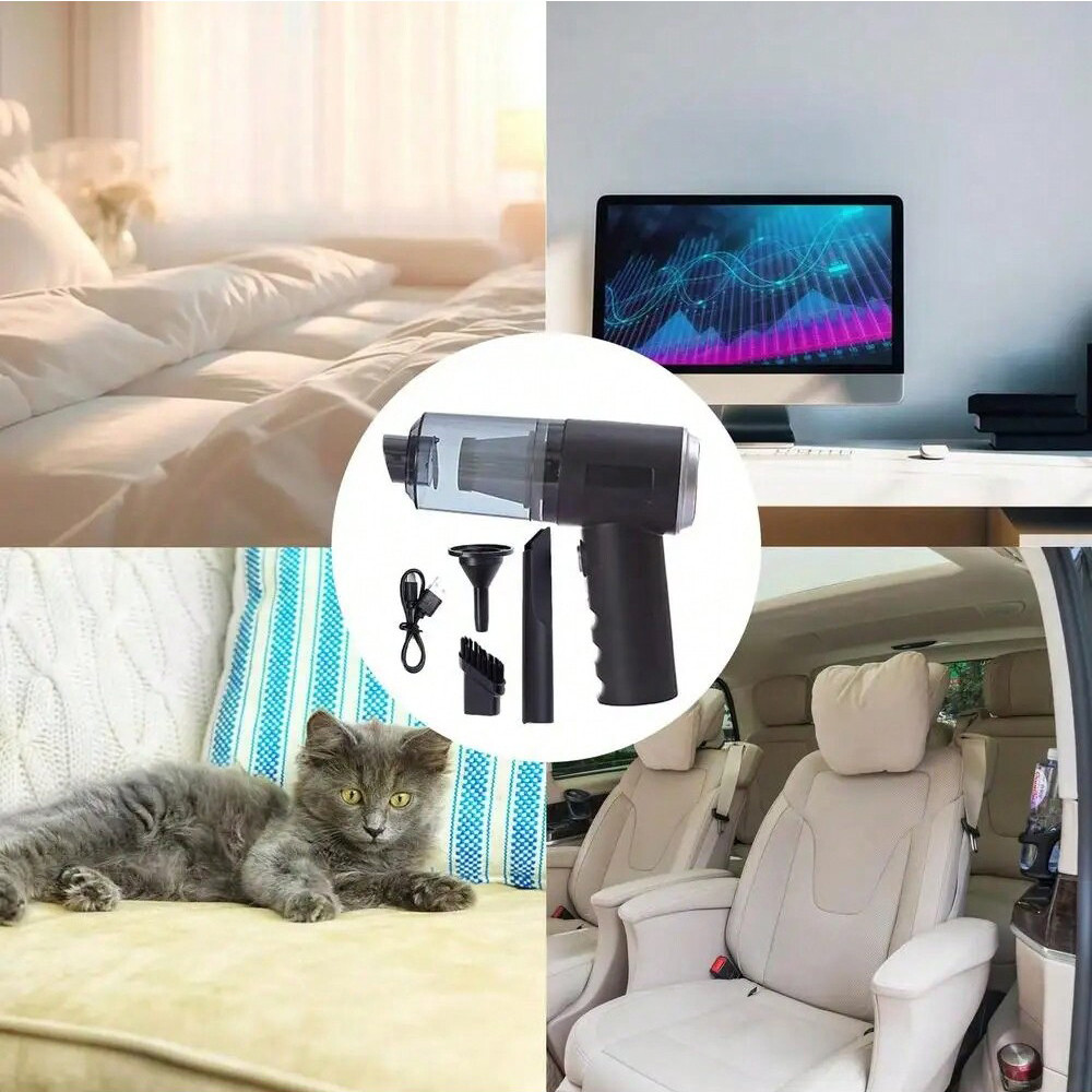 1pc Wireless Vacuum Cleaner for Home and Car, Dual Use, 120W High Power Powerful Vacuum Cleaner Black, Cordless Handheld