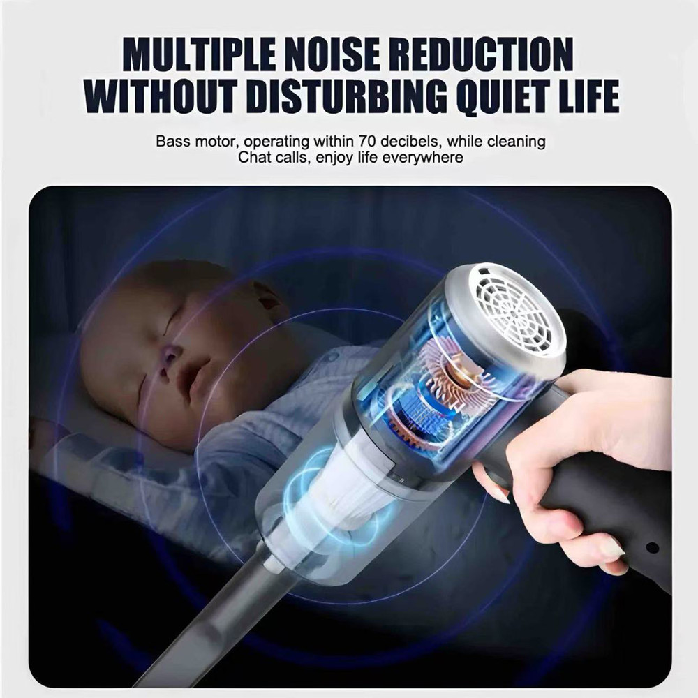 Combination Vacuum Cleaner USB Charging Small Car Household Vacuum Cleaner Fully Automatic High Pow 2