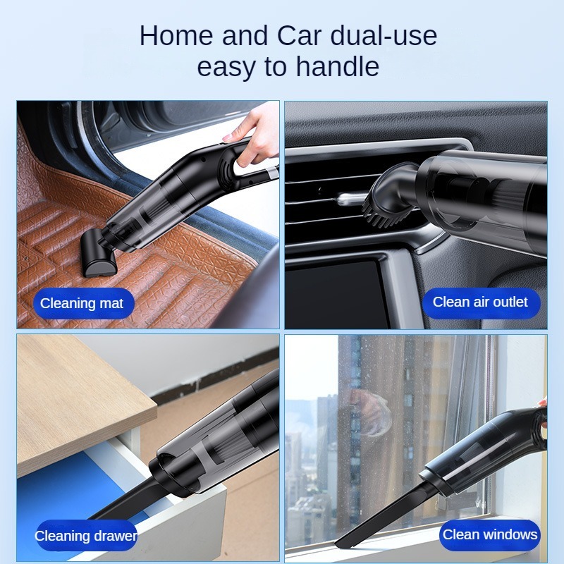 Mini Portable 10000PA Car Vacuum Cleaner Wireless Handheld Cleaner For Home Strong Suction Cordless 5