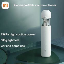xiaomi mijia handheld vacuum cleaner, 13kpa powerful suction, mini wireless dust collector, metal filter for home