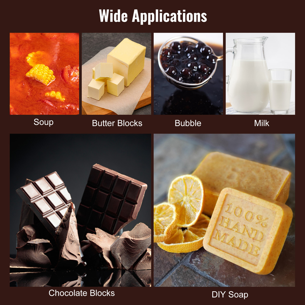 SucceBuy 2 3 Tanks Electric Chocolate Tempering Machine, Chocolate Cascade Melting Pot for Kitchen Appliance Melt Flow