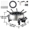 SucceBuy Electric Fondue Pot Set for Cheese & Chocolate, 3 Quart Steel Melting, Fondue Pot with Temperature Control