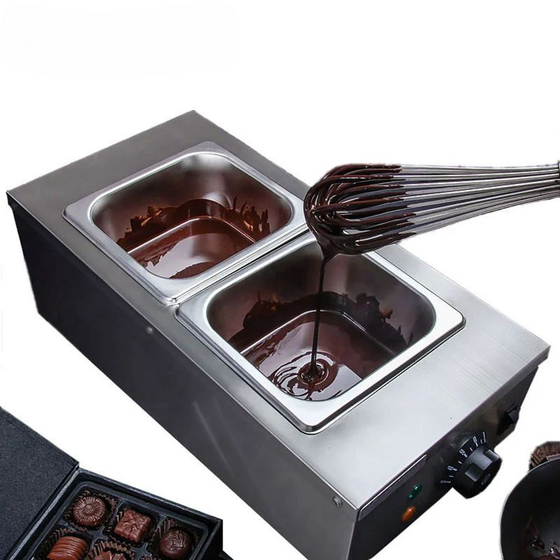 Commercial Chocolate Melting Pots Double Hot, Chocolate Dipping Machine, Cylinder Electric Chocolate Warmer Melter