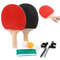 Complete Table Tennis Set with Net Post,2 Rackets & 3 Balls for Indoor & Outdoor Play