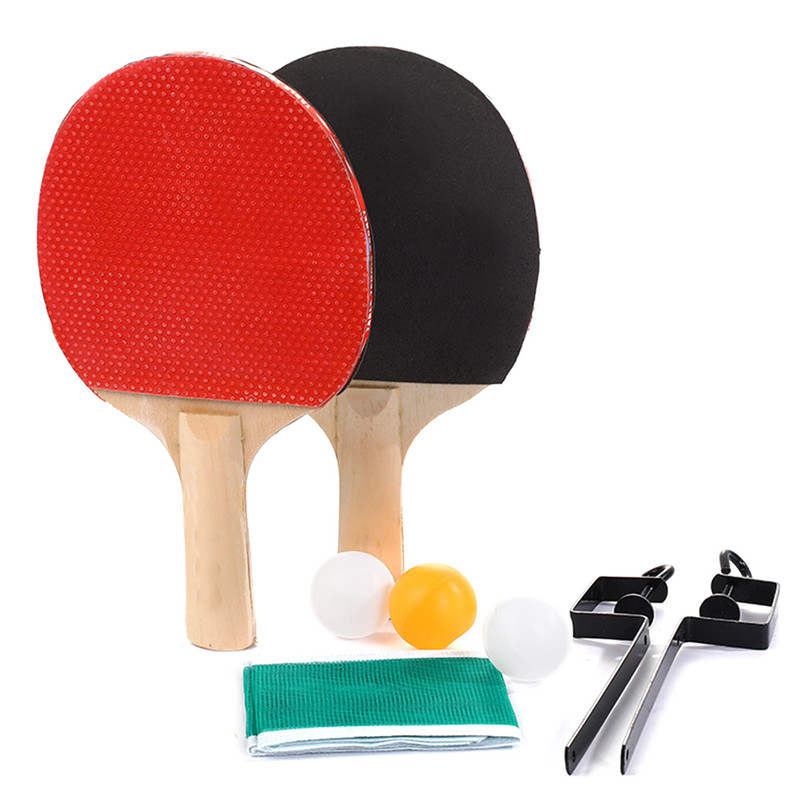 Complete Table Tennis Set with Net Post,2 Rackets & 3 Balls for Indoor & Outdoor Play
