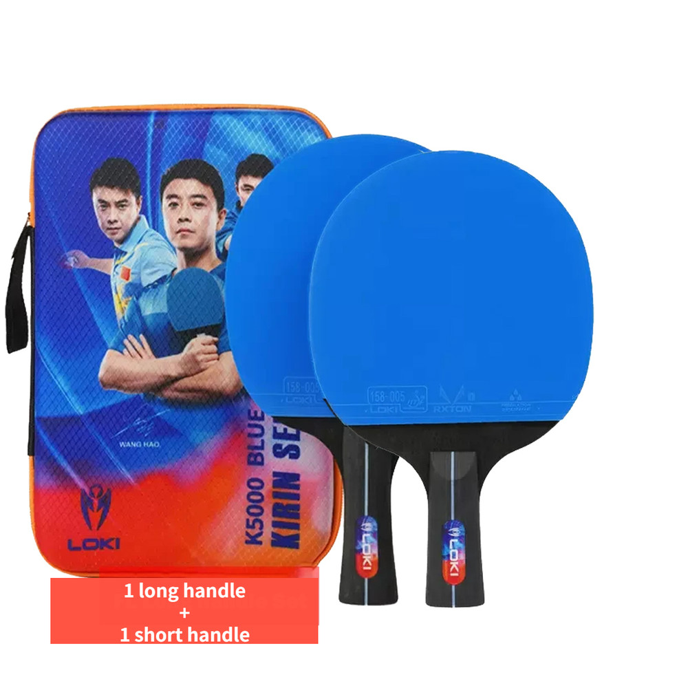 LOKI K5000 Table Tennis Racket Set Home Entertainment Ping Pong Rackets With Premium Blue Rubber 6