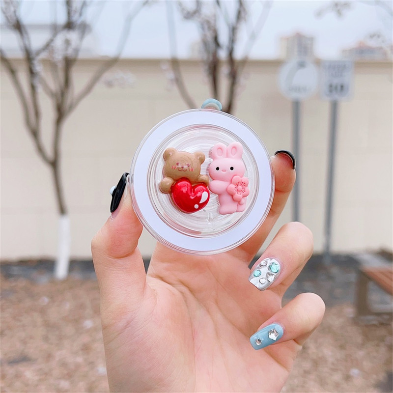 Cute Korean Cartoon Magsafe Magnetic Phone GripTok Stand for iPhone Foldable Wireless Charging Case Holder Ring