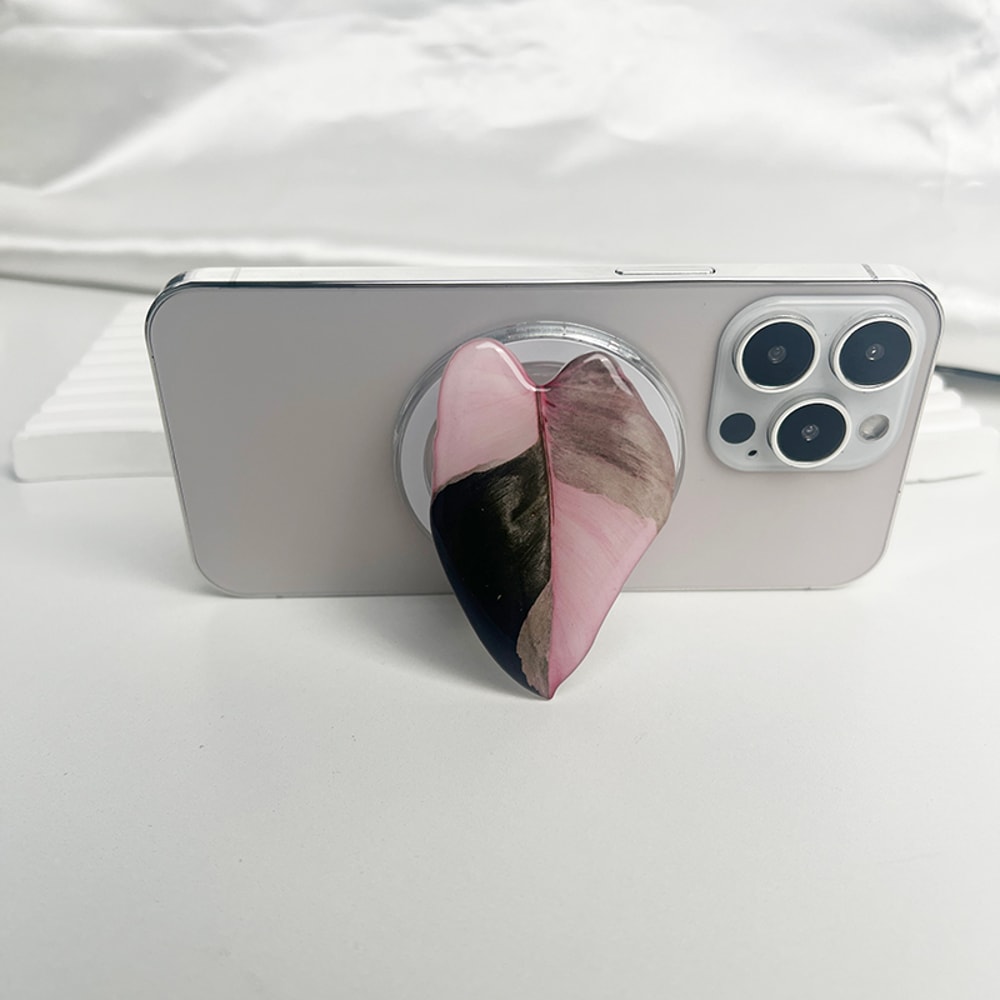 Tropical Leaf Magsafe Phone Grip Holder, Safe Ring Expanding Stand for IPhone Mac Samsung Fashion Decoration