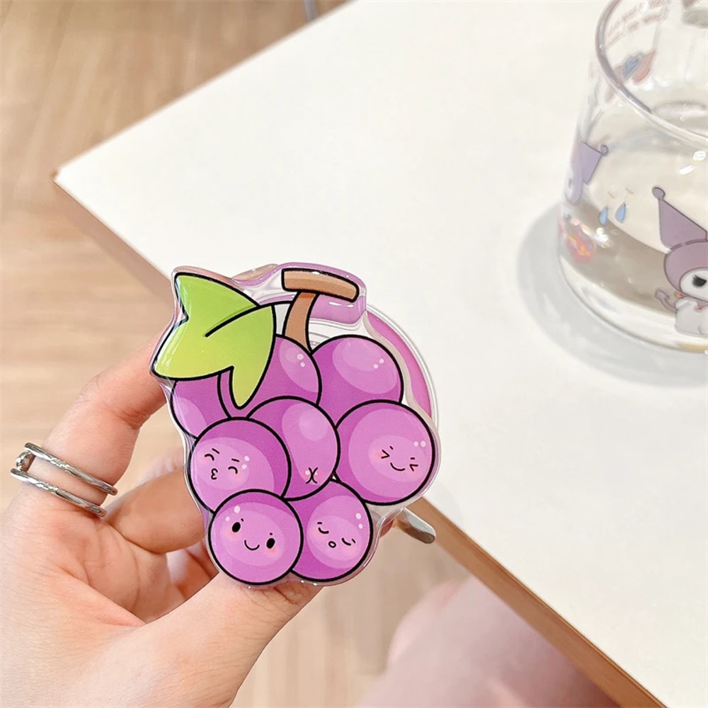 Korean Cute Cartoon Fruit Magnetic Holder Grip Tok Griptok Phone Stand Holder Support iPhone Pad MagSafe Smart Tok