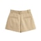 Topenomi Vintage Shorts, Women High Waist Straight Short Pants, Korean Fashion, Versatile Streetwear, Khaki Button Short