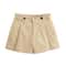 Topenomi Vintage Shorts, Women High Waist Straight Short Pants, Korean Fashion, Versatile Streetwear, Khaki Button Short