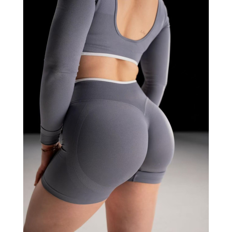 High Waist Sculpting Yoga Shorts Womens Seamless Workout Shorts For Running Gym Hip Lifting Solid W 0