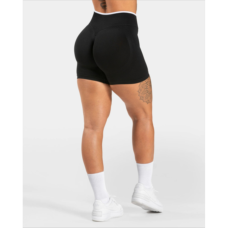 High Waist Sculpting Yoga Shorts Womens Seamless Workout Shorts For Running Gym Hip Lifting Solid W 3