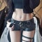 Women's Vintage Nightclub Shorts, Sexy Low Waist PU Leather Belt Shorts, Fashionable Versatile Booty Shorts for Dressing