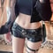 Women's Vintage Nightclub Shorts, Sexy Low Waist PU Leather Belt Shorts, Fashionable Versatile Booty Shorts for Dressing