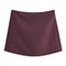 TFMLN Vintage High Waist Skort, Women Fashion Solid Mini Skirts with Side Zipper, Casual Streetwear Shorts for Spring