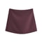 TFMLN Vintage High Waist Skort, Women Fashion Solid Mini Skirts with Side Zipper, Casual Streetwear Shorts for Spring
