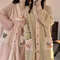 Women's Flannel Pajamas, Long Sleeve Thermal Nightgown, Plus Size Warm Robe, Thickened Winter Bathrobe with Pockets