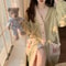 Women's Flannel Pajamas, Long Sleeve Thermal Nightgown, Plus Size Warm Robe, Thickened Winter Bathrobe with Pockets