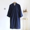 Men's Kimono Robe, Cotton Bathrobe for Men, Striped Loose Fit Lace Up Cardigan, Lightweight Spring Summer Pajama Robe