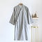 Men's Kimono Robe, Cotton Bathrobe for Men, Striped Loose Fit Lace Up Cardigan, Lightweight Spring Summer Pajama Robe