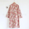 Womens Cotton Kimono Robe, Lightweight Loungewear, Jacquard Bathrobe and Negligee for Homewear