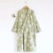 Womens Cotton Kimono Robe, Lightweight Loungewear, Jacquard Bathrobe and Negligee for Homewear
