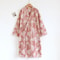 Womens Cotton Kimono Robe, Lightweight Loungewear, Jacquard Bathrobe and Negligee for Homewear