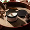 Black Tin Candle with Wooden Wick, Aromatic Scented Candles with Dried Flower, Classic Home Decorative Jars with Lid