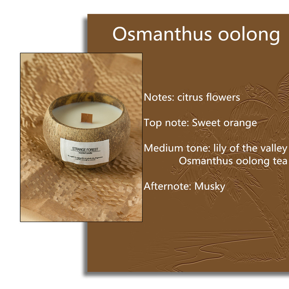 Handmade Coconut Shell Candle, Natural Soy Wax Aromatherapy Candle, Festival Gifts, Home Decoration, Gift