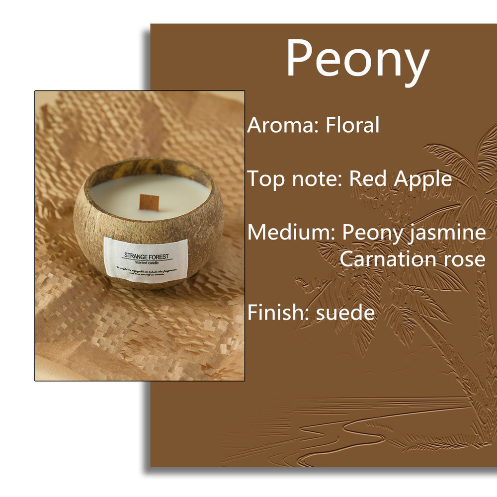 Handmade Coconut Shell Candle, Natural Soy Wax Aromatherapy Candle, Festival Gifts, Home Decoration, Gift