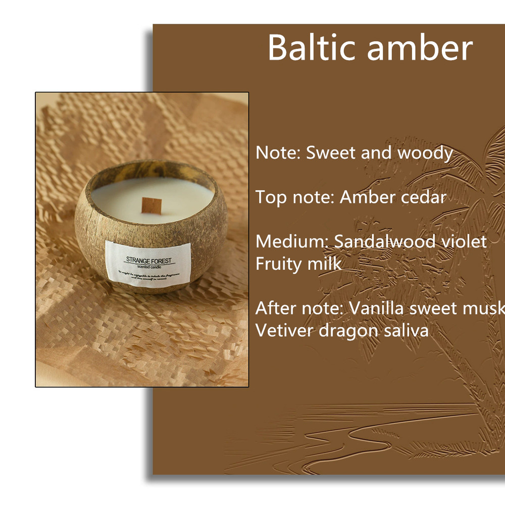 Handmade Coconut Shell Candle, Natural Soy Wax Aromatherapy Candle, Festival Gifts, Home Decoration, Gift