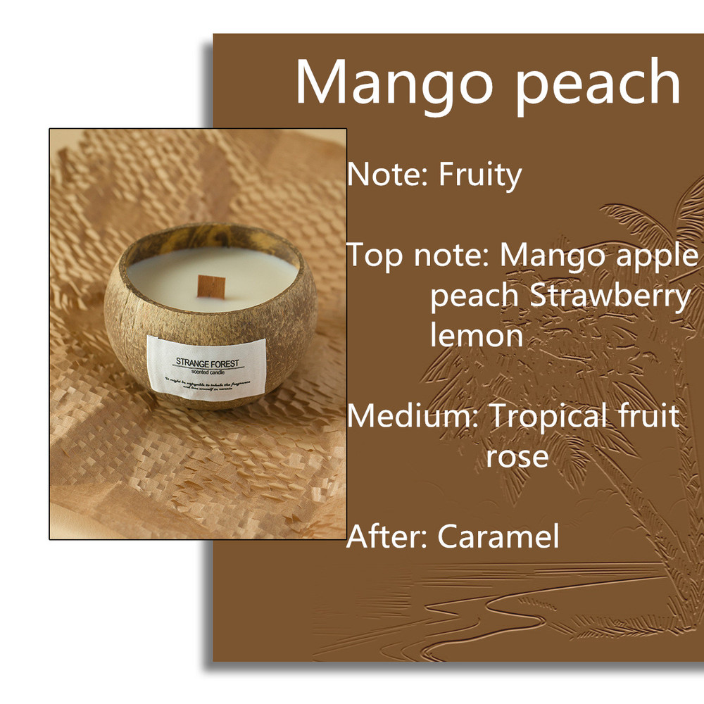 Handmade Coconut Shell Candle, Natural Soy Wax Aromatherapy Candle, Festival Gifts, Home Decoration, Gift