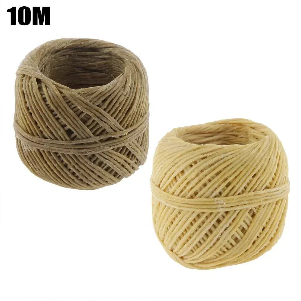 Natural Beeswax Coated Hemp Wick, 33 FT Roll, For DIY Candle Making, Votives, Tea Lights, Pre-Waxed for Easy Use