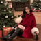 Womens Winter Fashion Outerwear Double Faced Cashmere Coat With Real Fox Fur Autumn Winter Gentle W 4