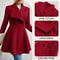 Mia Muse Womens Coat Winter Work Coat Long Sleeve Lapel Blazer Solid Color Outerwear Valentines Day 1