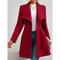 Mia Muse Womens Coat Winter Work Coat Long Sleeve Lapel Blazer Solid Color Outerwear Valentines Day 5