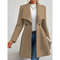 Mia Muse Womens Coat Winter Work Coat Long Sleeve Lapel Blazer Solid Color Outerwear Valentines Day 9
