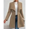 Mia Muse Womens Coat Winter Work Coat Long Sleeve Lapel Blazer Solid Color Outerwear Valentines Day 9