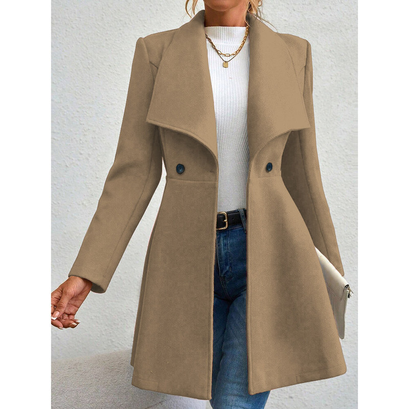 Mia Muse Womens Coat Winter Work Coat Long Sleeve Lapel Blazer Solid Color Outerwear Valentines Day 9