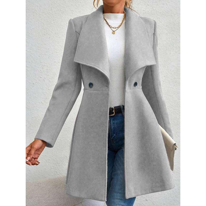 Mia Muse Womens Coat Winter Work Coat Long Sleeve Lapel Blazer Solid Color Outerwear Valentines Day 6